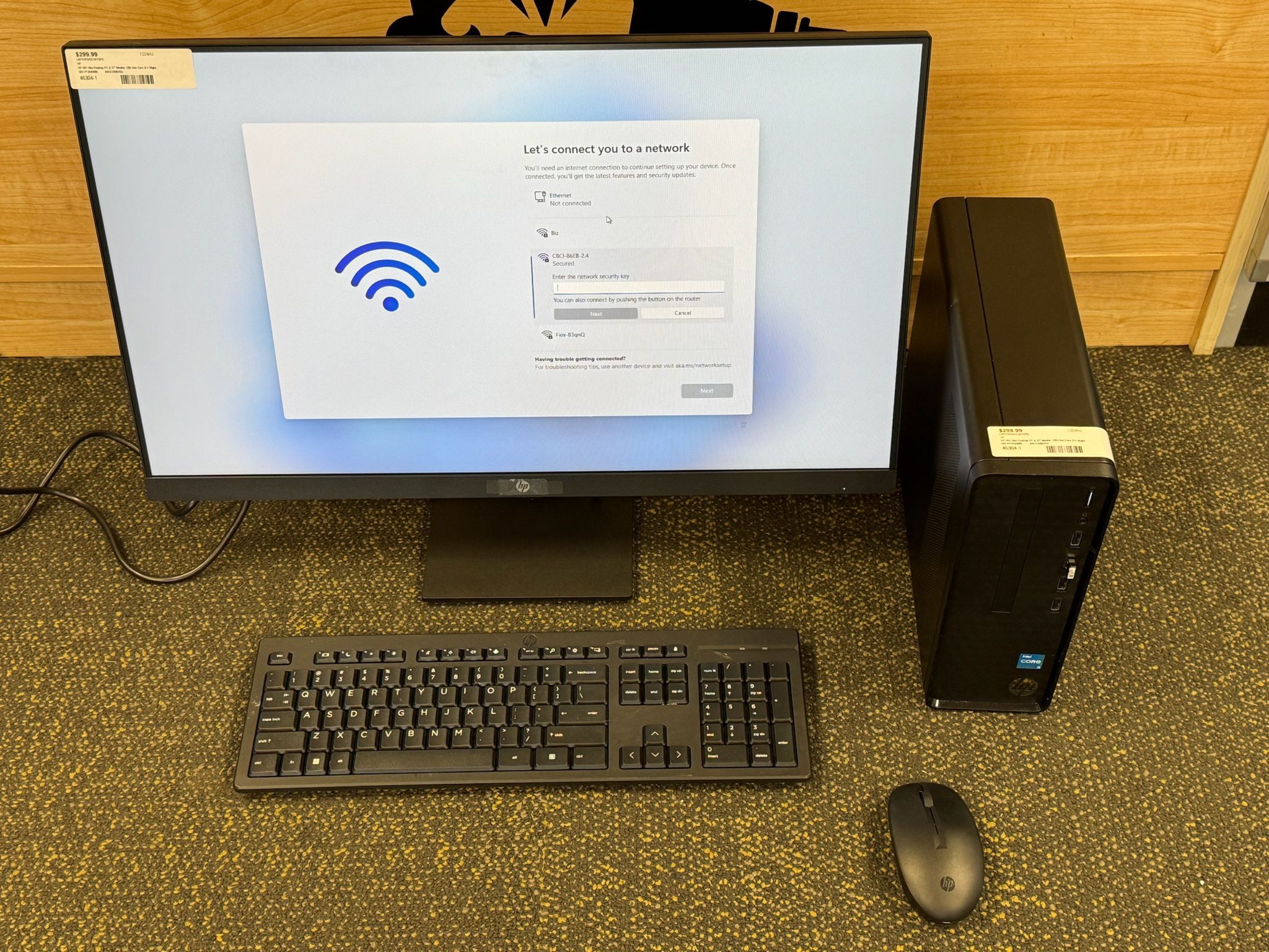 HP S01-PF2043WB Slim Desktop PC & 27" Monitor 12th Gen Core i3 4.30ghz 8GB 512GB SSD