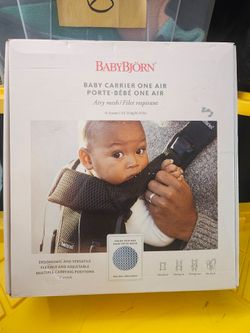 BabyBjorn Baby Carrier One Air, SILVER, 3D Mesh, 0-3yrs/ 8-33lb's NEW