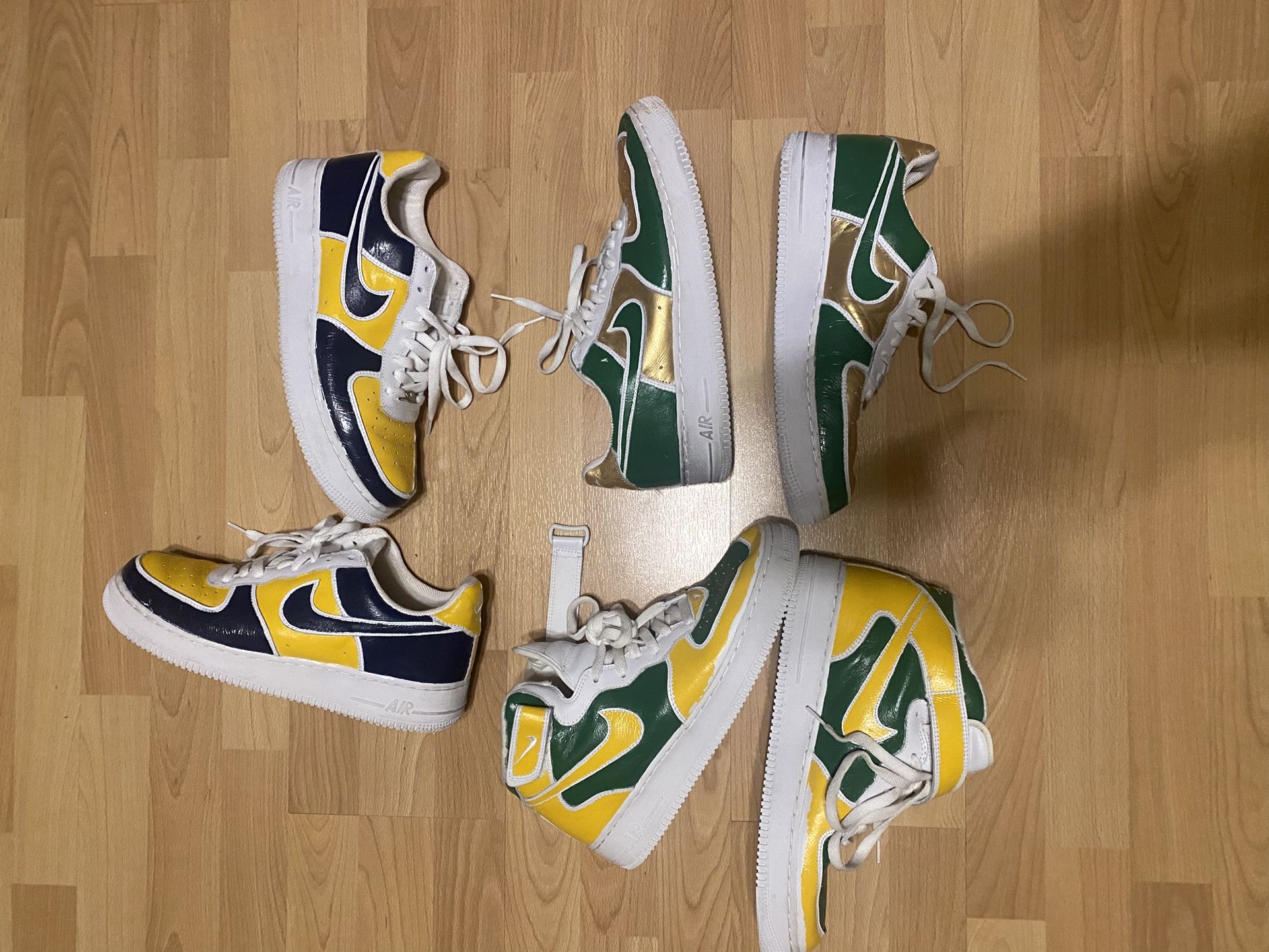 Three Pair Custom Painted Air Force Ones All For  $39