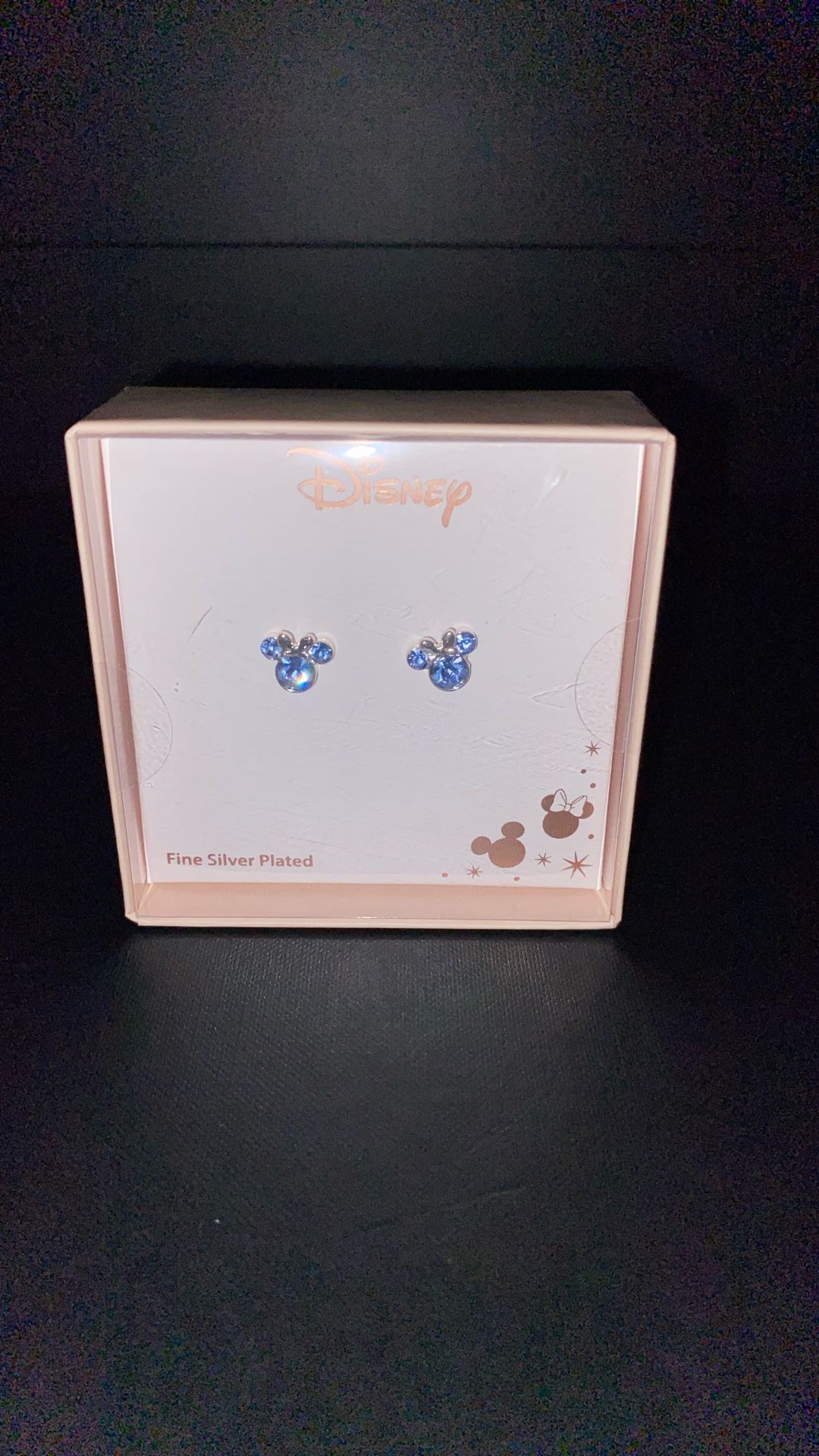 DISNEY MINNIE MOUSE BOW STUD BLUE EARINGS