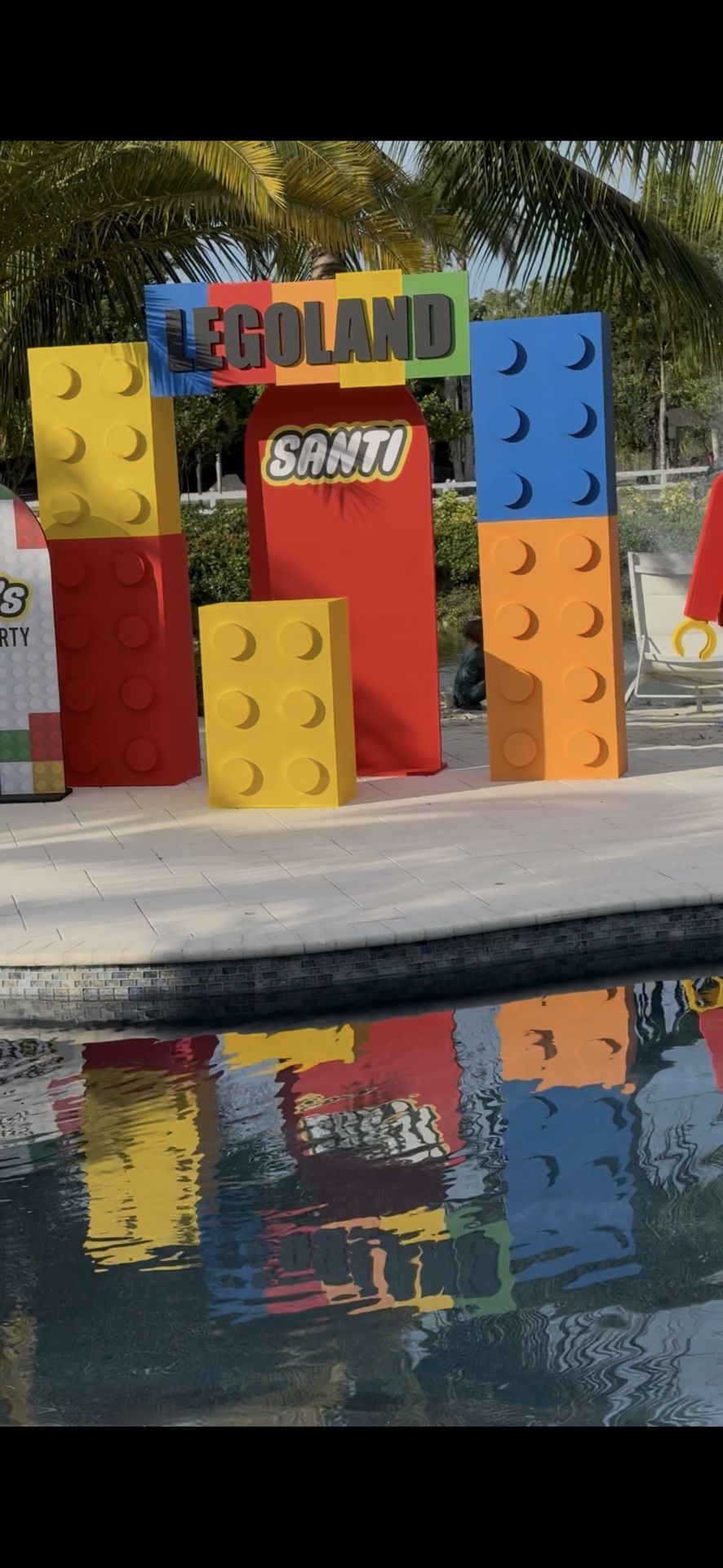 Giant LEGO Party Decor – Colorful Blocks & Life-Size Figure