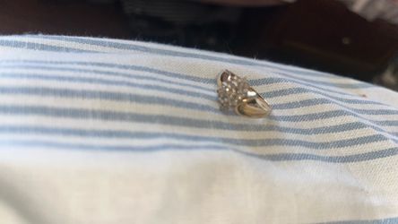 Ring 10k Gold And Diamonds Real  Size 9