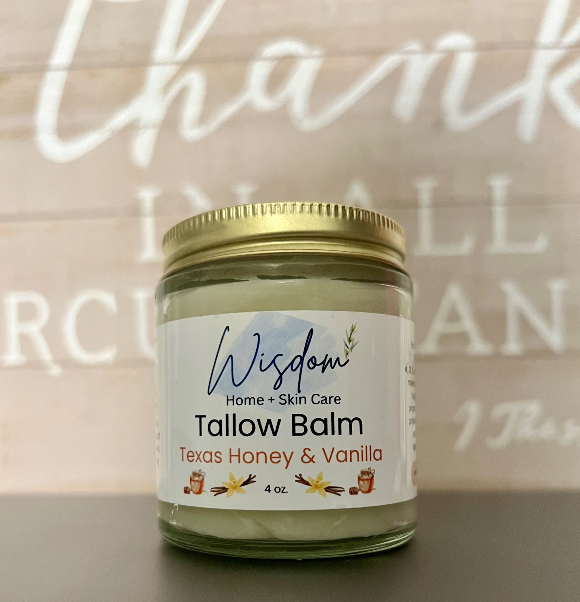Vanilla Tallow Balm ~ Texas Honey