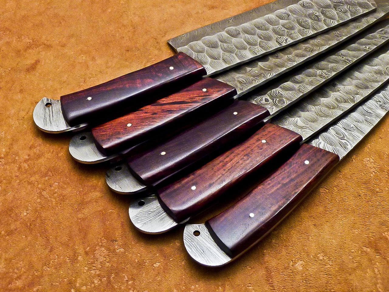 Handmade Damascus Steel 5 Piece Chef Knife Set