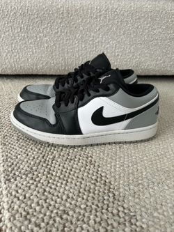 Air Jordan 1 Low Shadow Toe Black White Light Smoke Grey | Size 8.5 | No Box