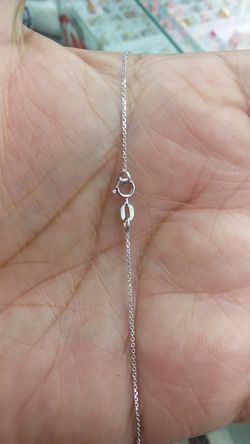 14k white gold chain 16 inch long with extension