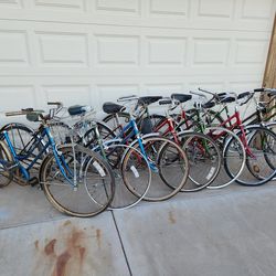 8 Vintage 60s & 70s Schwinn Ladies 26" Bicycle Cruiser Projects