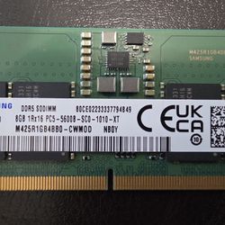 Lot of 30 Samsung 8GB DDR5 5600MHz Laptop RAM SO-DIMM – $500 OBO