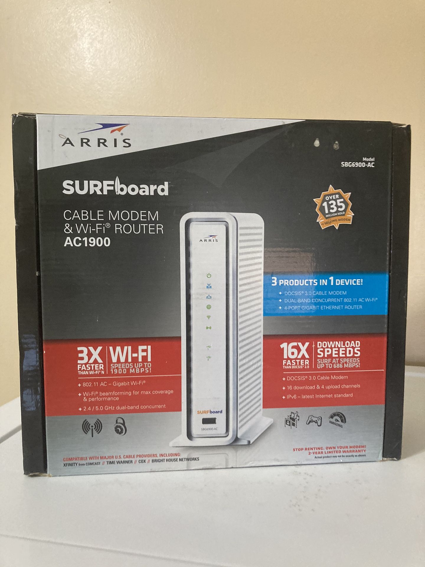 ARRIS SURFBOARD SBG6900 Av. Modem, Wifi , Router