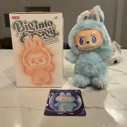 POP NOW - BIG INTO ENERGY LABUBU “HOPE” (BLUE) 💙 100% AUTHENTIC