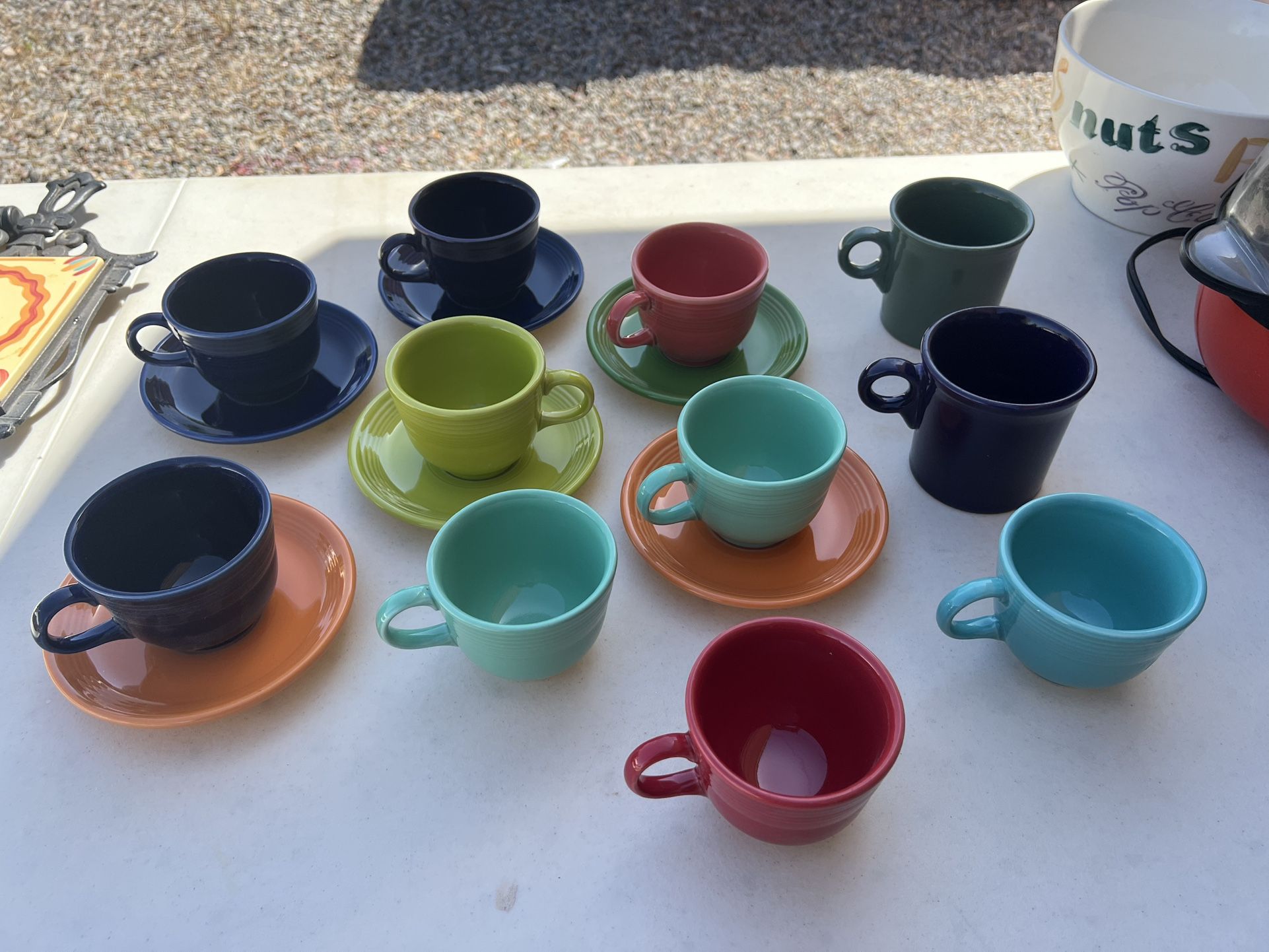 Fiesta Coffee Cups And Saucers