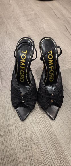 Tom Ford Black Mesh Slingback Heels – Size 36 – Worn Once