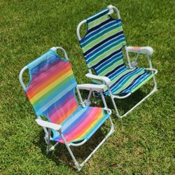 2 Kids Foldable Chairs 