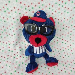 Chicago Cubs Baseball MLB Mascot Bear Study Buddies Plush Fan Souvenir Game Nerd