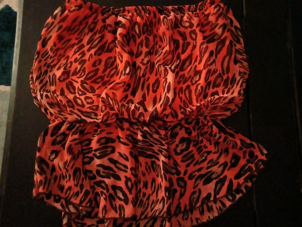 Orange Leopard Dance Shirt