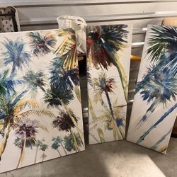 3 Palm Tree Canvas 