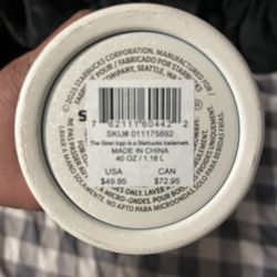 Starbucks Insulated Vacuum Insulated Cold Cup