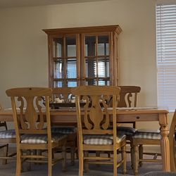 Matching Dining Table, Buffet & Six Chairs