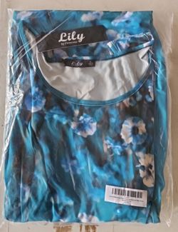 Lily By Firmiana Teal & White Floral Sleeveless Handkerchief Maxi Dress - S 4/6