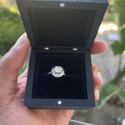 1.5 Ct Silver Engagement Ring