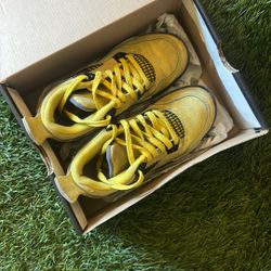 air Jordan  4 yellow With Box