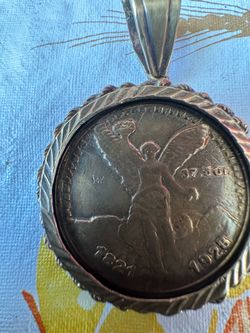 14k Gold Mexican Coin Pendant