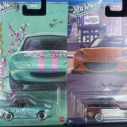  🤯🔥Arizona Green Tea Hot Wheels Miata  And Compact Kings  Both  15$ 🤯🔥