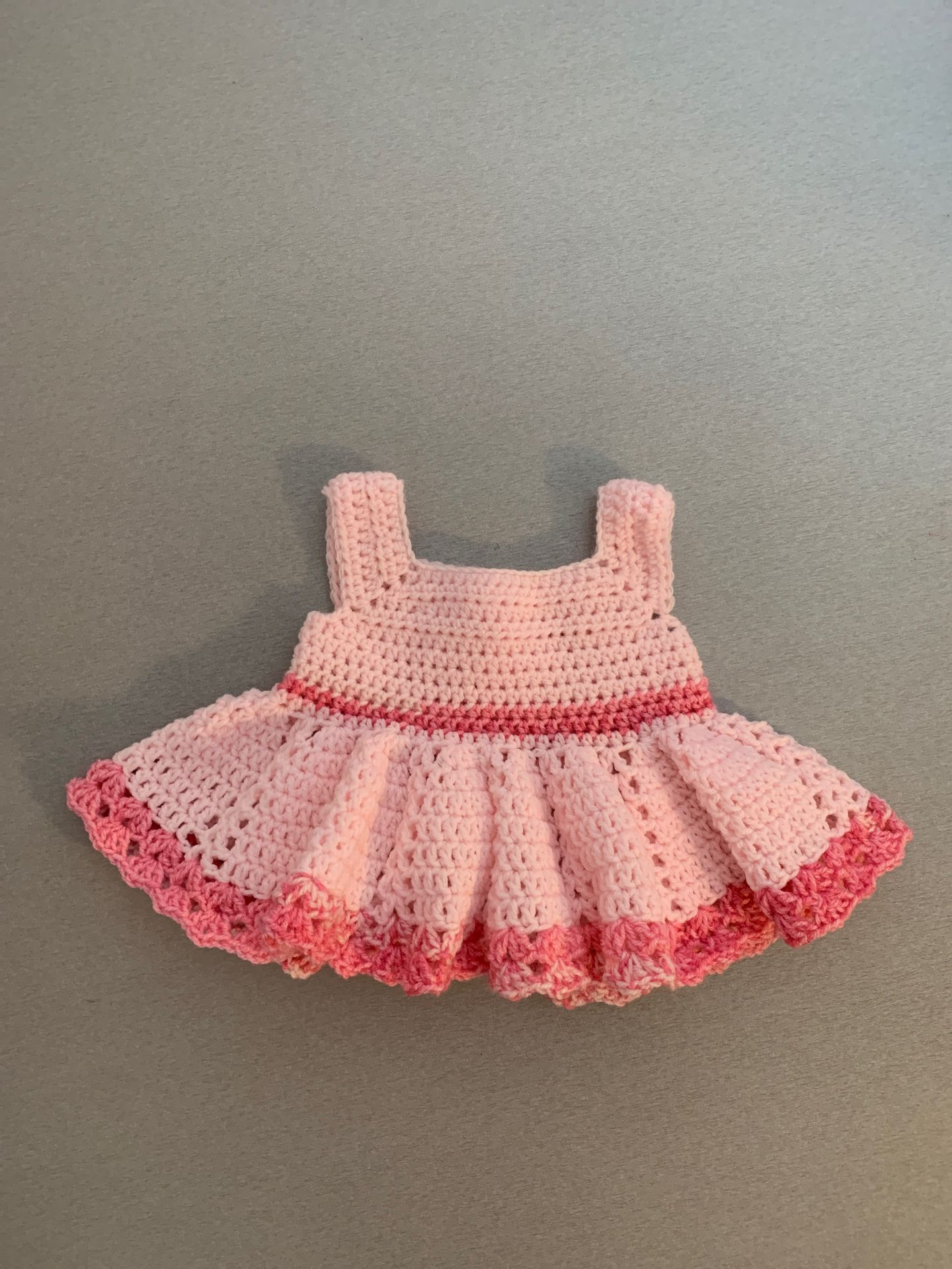 Newborn baby dress crocheted
