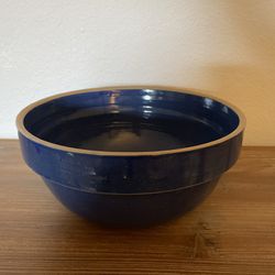 Vintage Large Blue Bowl