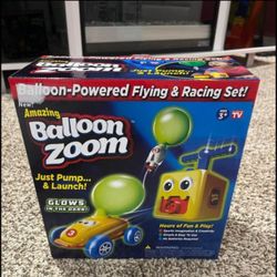 Balloon zoom  Balloon powered flying & racing set