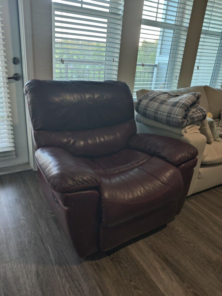 Red Leather Recliner