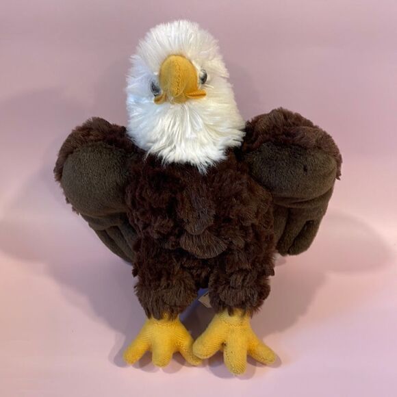 Wild Republic Bald Eagle Soft Brown White Plush Stuffed Animal 9" excellent use…