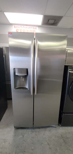 Stainless Side‑by‑Side Fridge – Ice & Water, Clean, 60‑Day Warranty