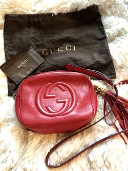 red leather Gucci soho Crossbody