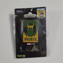 SDCC 2022 Exclusive Marvel Studios Loki Believe Pin