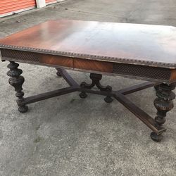 Vintage Antique Wood Table Nice 