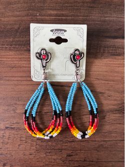 Beaded Cactus earrings