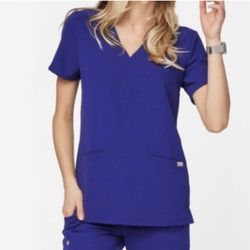 VHTF Figs Deep Royal Blue Galaxy Blue Top Small