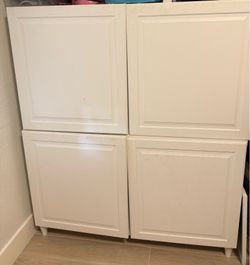 Besta white cabinet