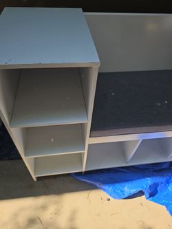 Expensive Shoe Rack  W Bench white clean