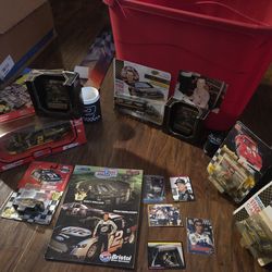 Rusty Wallace Nascar's collection set one big metal car that is still in the box book little medium size car's that still in the box one  truck is sti