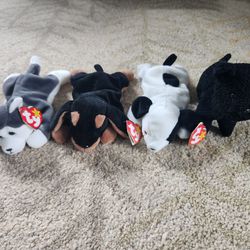 Beanie Babies - Lot of 4 Dogs