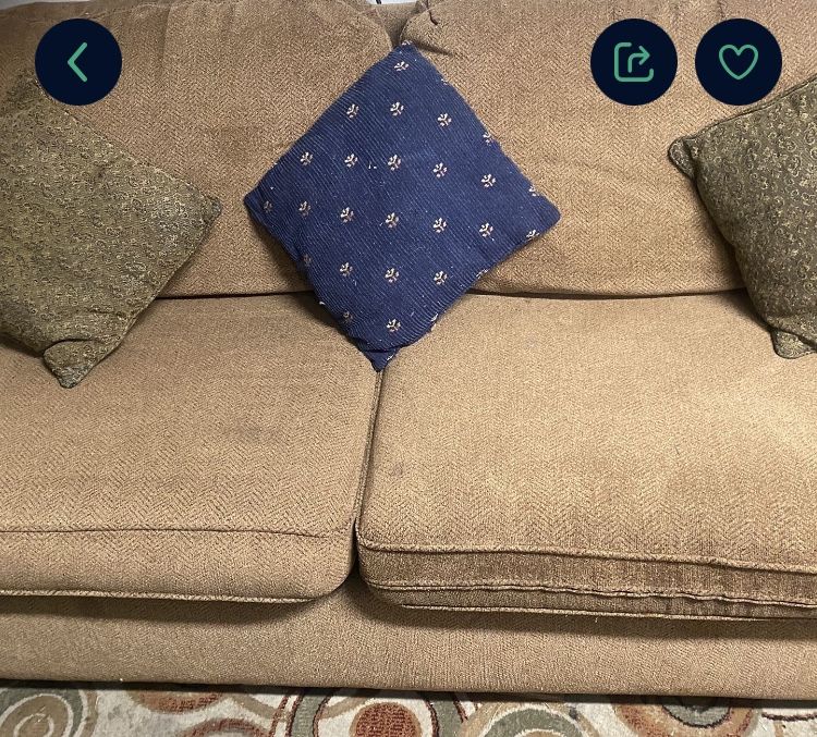 Beautiful Slightly Used Couch And Pillows