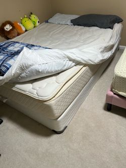Queen size Sealy Mattress and box spring from smoke free home for sale. Please text me at  if you have any questions or for scheduling