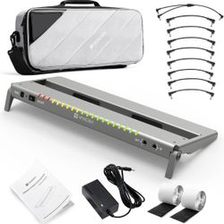 Vangoa Guitar Pedal Board with Built-in Isolated Power Supply and Carry Bag