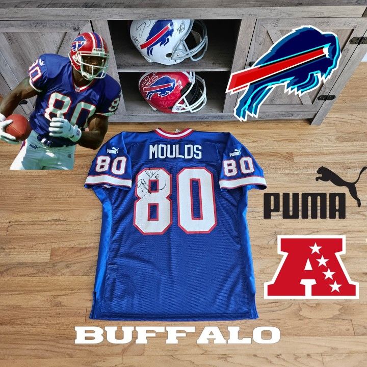 Puma 2000 Buffalo Bills Eric Moulds #80 Signed Jersey Size 52