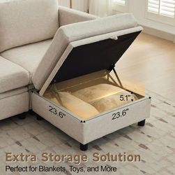 Storage ottoman, brand new 