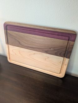Maple, Walnut, & Purpleheart hardwood cutting board