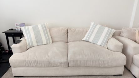 Z Gallerie Stella Collection - 2 Piece  - Full Size SOFA +  Oversized ARM-CHAIR Set