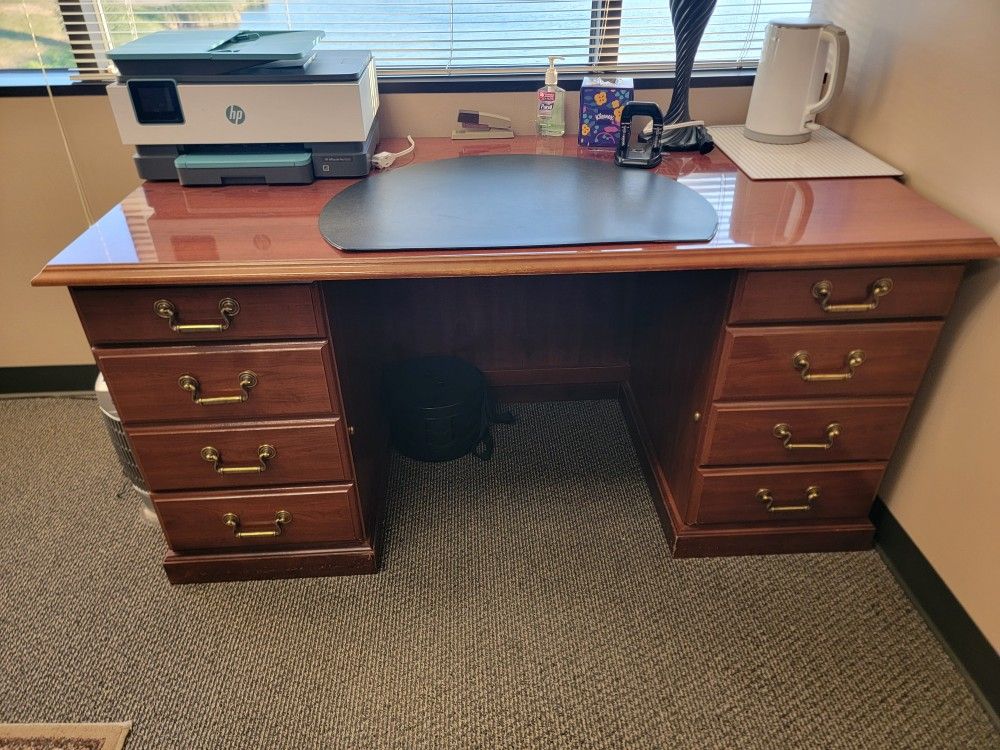 Sauder Heritage Hill Double-Pedestal Writing Desk,